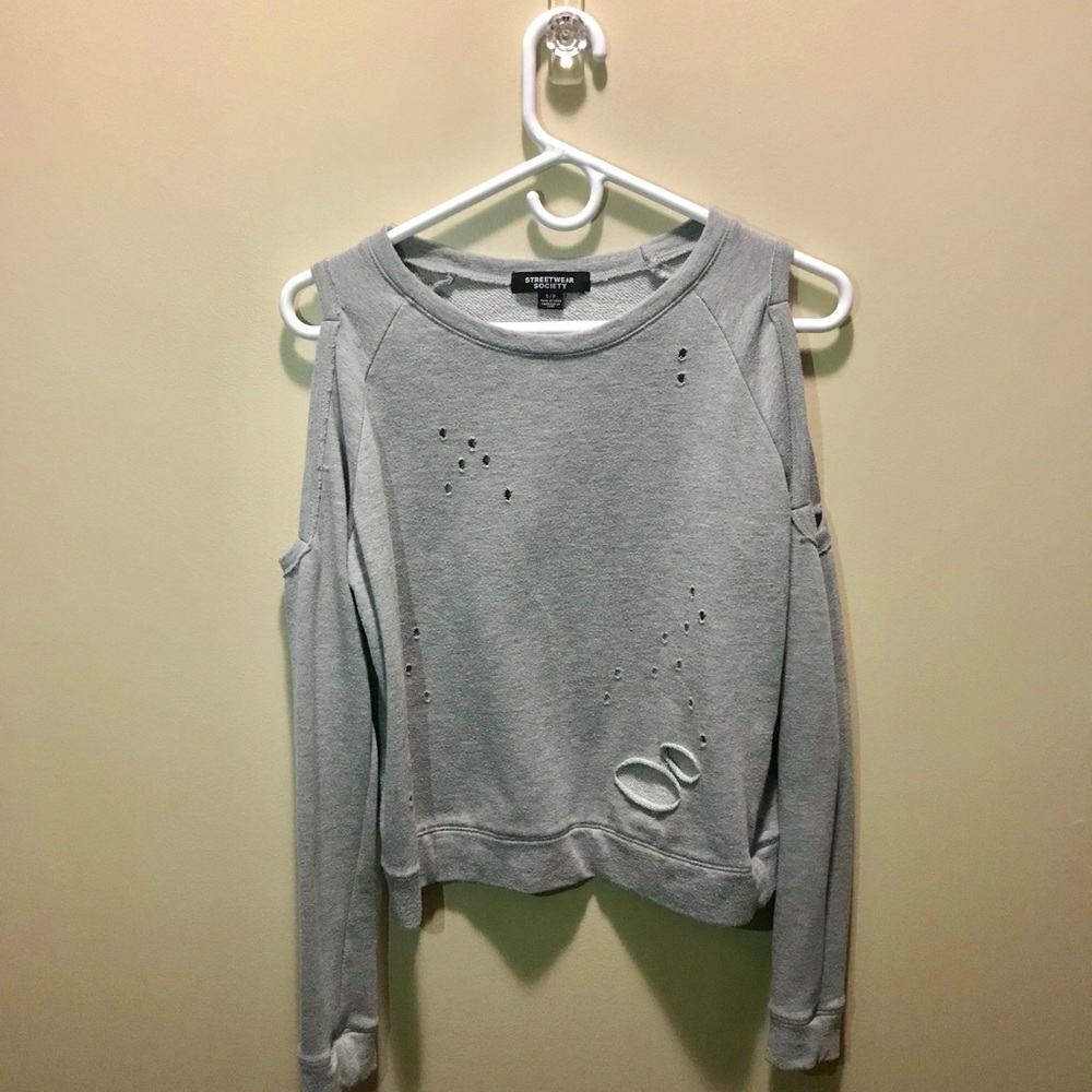 cold shoulder sweater